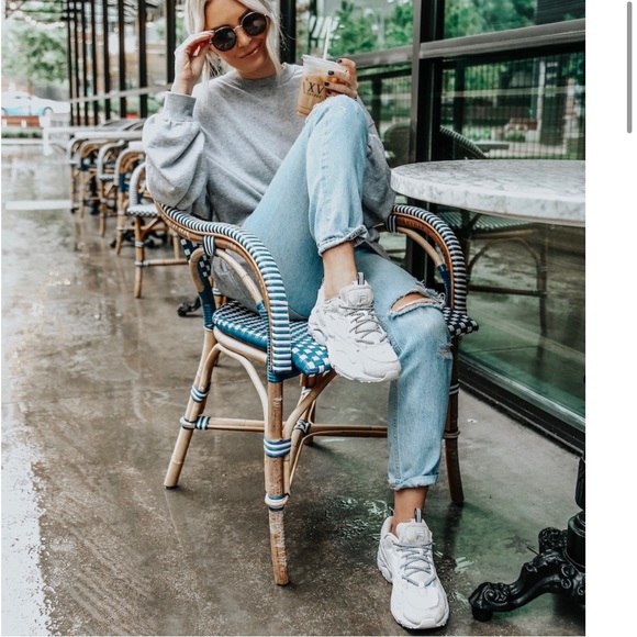 FILA Ray Tracer Chunky Sneaker Taupe white Beige neutral Tan 8.5 used - Picture 5 of 15